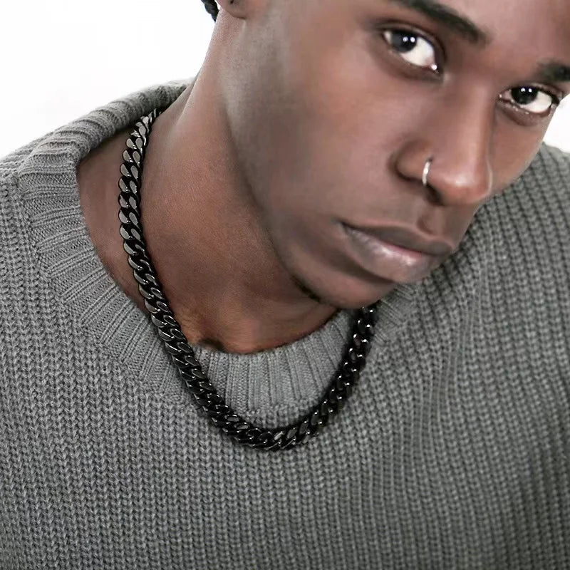 โจ Punk Curb Cuban Chain Necklace โ 3/5/7mm Stainless Steel Unisex Link ๐ท ุณูุณูุฉ ุณุชุงููุณ ุณุชูู ุณุชุงูู ุจุงูู โ ุชุตู
ูู
ููุฑุจ ููุจู 3/5/7 ู
ูู
ููุฑุฌุงู ูุงููุณุงุก
