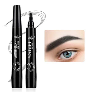 4-Pronged Waterproof Eyebrow Pencil – Long-Lasting, Smudge-Proof, Natural Brow Definition | قلم حواجب بأربعة رؤوس – ضد الماء والتلطخ، يدوم طويلًا لتحديد طبيعي للحواجب