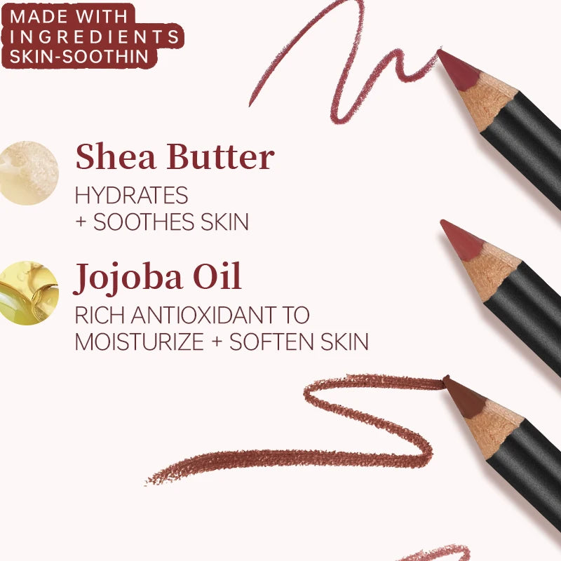 قلم تحديد شفاه فاخر مطفي - طويل الثبات وسهل التطبيق | Luxury Matte Lip Liner – Long-Lasting, Smooth Application