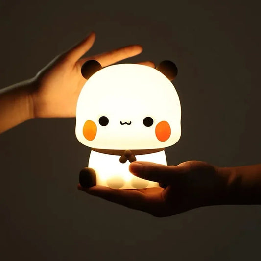 💡 Panda Pat LED Night Light 🐾 – Bubu & Dudu Cute Cartoon Lamp for Kids | مصباح باندا بلمسة يد LED – بوبو و دبدو كرتوني لطيف للأطفال