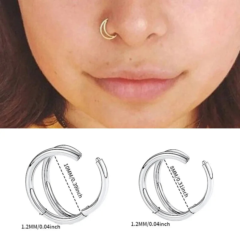 16G Double Hoop Nose & Cartilage Ring โ Open Stacked Septum Piercing for Women & Men | ุญูู ู
ุฒุฏูุฌ ููุฃูู ูุงูุบุถุฑูู ุจููุงุณ 16G โ ุชุตู
ูู
ู
ูุชูุญ ูุนุตุฑู ู
ูุงุณุจ ูููุณุงุก ูุงูุฑุฌุงู