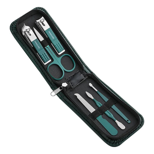 💼 6-Piece High-End Nail Clippers & Manicure Set | طقم فاخر للعناية بالأظافر – 6 أدوات احترافية للرجال والنساء