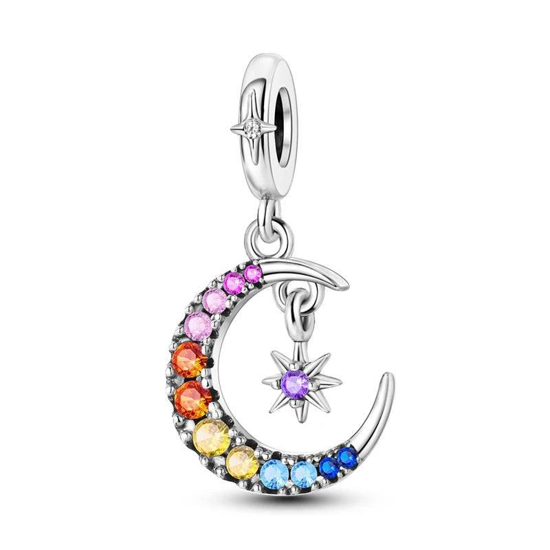 ✨ 925 Sterling Silver Mom & Daughter Heart Charm – Fits Pandora Bracelets 🔷 تعليقة قلب للأم والابنة من الفضة الإسترلينية 925 – مناسبة لأساور باندورا