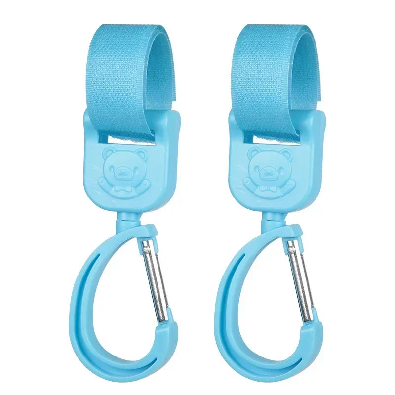 🪝 360° Rotating Baby Stroller Hooks – Universal Organizer Hangers for Pram & Cart | خطاف دوّار 360° لعربات الأطفال – لتعليق الشنط وتوفير المساحة