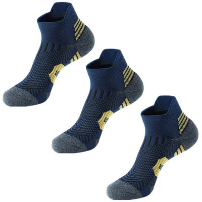 🧦 3-Pair Non-Slip Quick-Dry Sports Socks – Unisex Fitness & Running Training | 3 أزواج جوارب رياضية سريعة الجفاف – مانعة للانزلاق للرجال والنساء