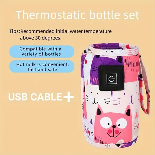 🍼 USB Baby Bottle Warmer Bag – Portable Milk Heater for Travel & Strollers | حقيبة تدفئة زجاجة الحليب USB – سخان محمول للرضع أثناء السفر والتنقل