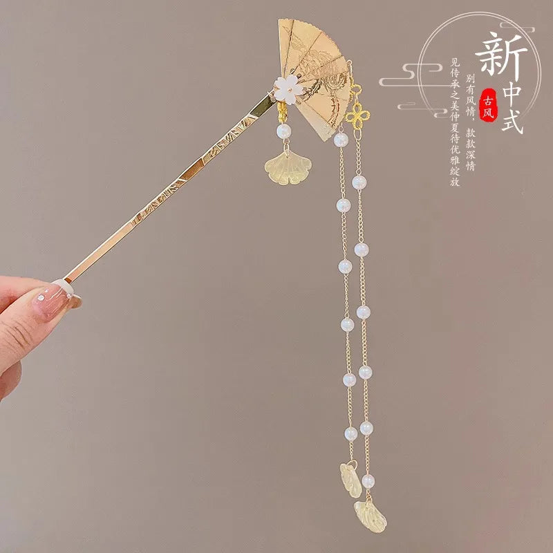 โจ Elegant Chinese Style Flower Tassel Hairpin โ Romantic Alloy Hair Accessory ๐ท ุฏุจูุณ ุดุนุฑ ุฃููู ุจุทุฑุงุฒ ุตููู ุชูููุฏู โ ู
ุฒูู ุจุฒููุฑ ูู
ุนููุงุช ุฑูู
ุงูุณูุฉ ู
ู ุงูู
ุนุฏู