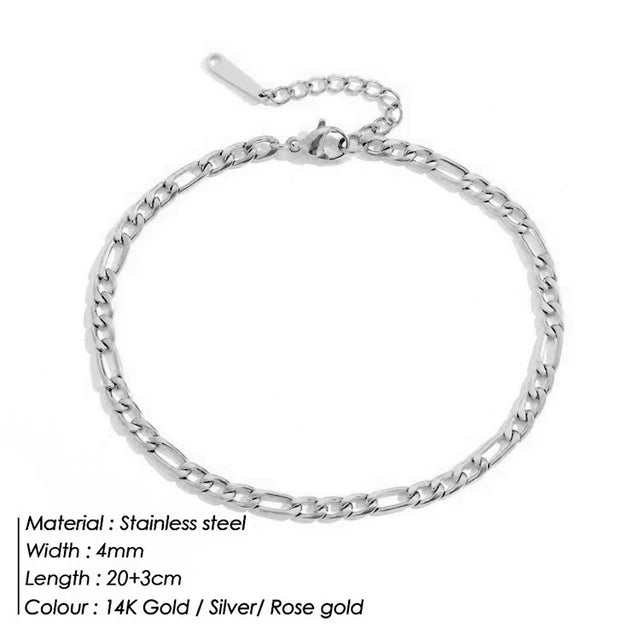 Fashion Franco Link Chain Anklet – Unisex Stainless Steel Cuban-Style Foot Jewelry | خلخال سلسلة فرانكو ستانلس ستيل – إكسسوار قدم عصري للرجال والنساء بأسلوب كيوبيان وهيب هوب