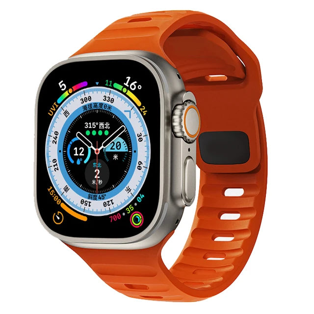 ๐โโ๏ธ Silicone Sport Strap for Apple Watch โ Compatible with Series 9/8/7/6/5/4/3/SE/Ultra (38mm-49mm) | ุณูุงุฑ ุฑูุงุถู ุณูููููู ูุณุงุนุฉ ุฃุจู โ ู
ุชูุงูู ู
ุน ุฌู
ูุน ุงูู
ูุงุณุงุช ูุงูุณูุงุณู