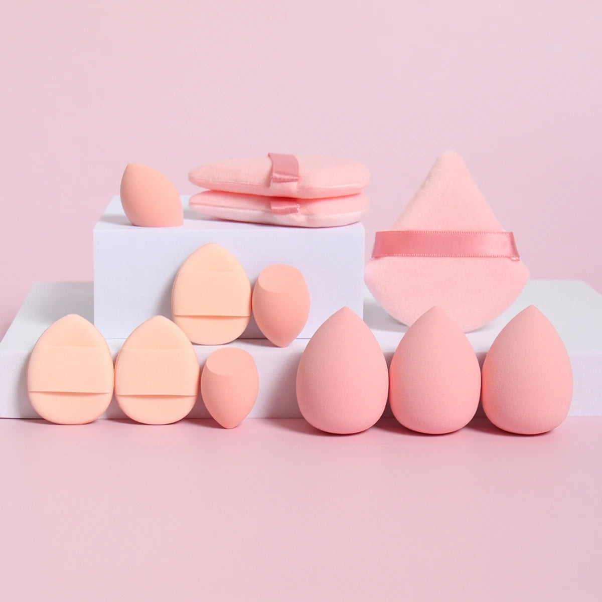 مجموعة إسفنج مكياج شاملة 12 قطعة لجميع الاستخدامات | 12-Piece All-Purpose Makeup Sponge Set