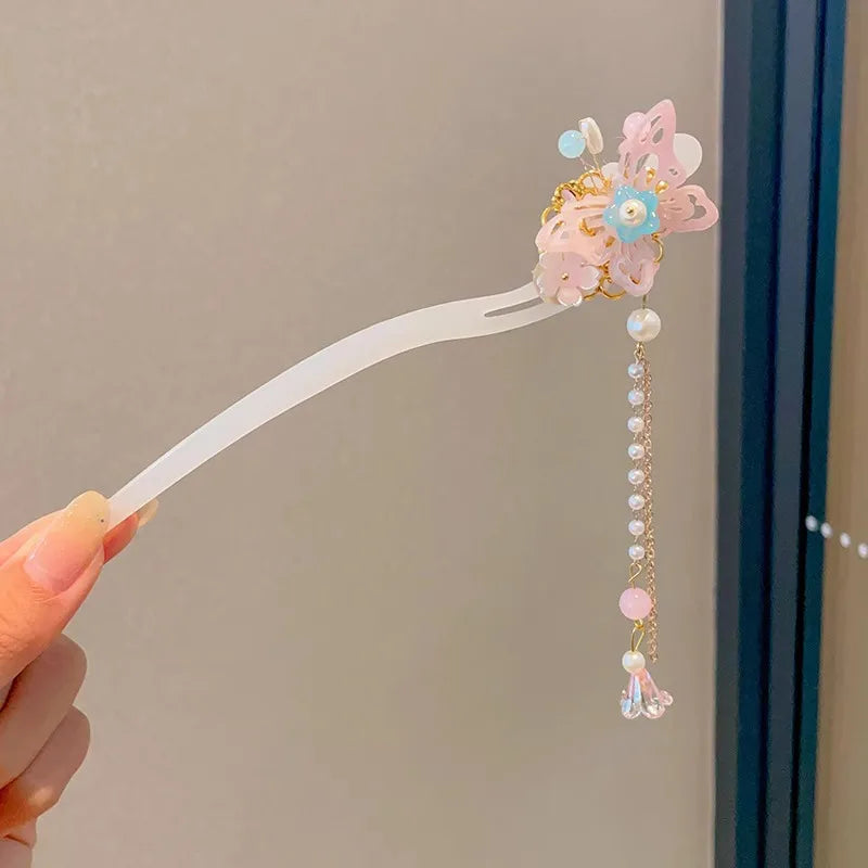 โจ Elegant Chinese Style Flower Tassel Hairpin โ Romantic Alloy Hair Accessory ๐ท ุฏุจูุณ ุดุนุฑ ุฃููู ุจุทุฑุงุฒ ุตููู ุชูููุฏู โ ู
ุฒูู ุจุฒููุฑ ูู
ุนููุงุช ุฑูู
ุงูุณูุฉ ู
ู ุงูู
ุนุฏู