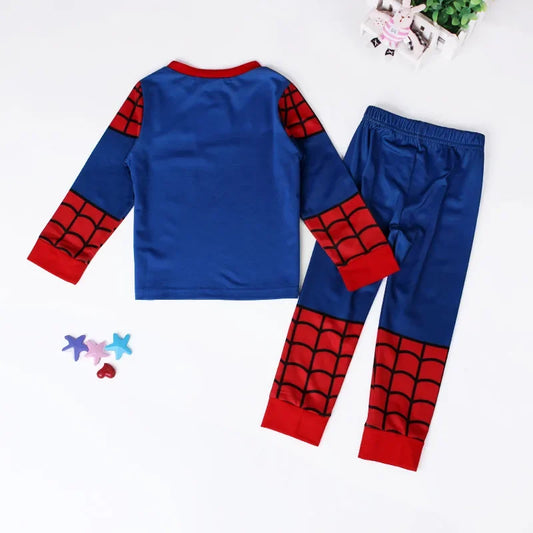 🕸️ Spiderman Superhero Kids Pajama Set – Long Sleeve Cosplay Sleepwear | طقم بيجاما أطفال سبايدرمان – بكم طويل وكوسبلاي نوم للأولاد والبنات