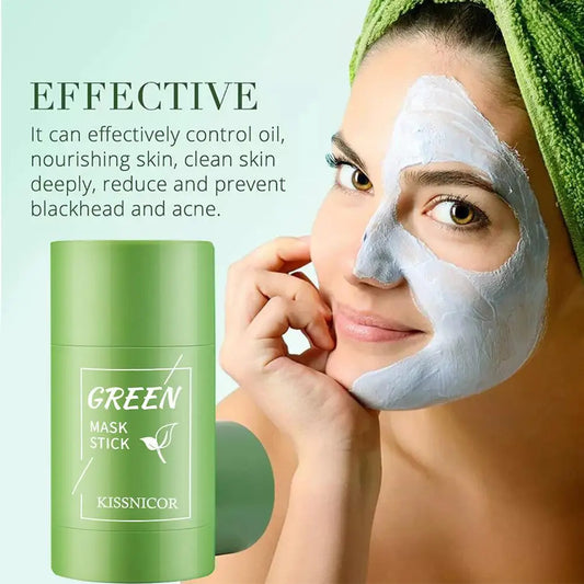 ✨ Green Tea Cleansing Stick Mask – Deep Pore Cleanser & Blackhead Remover 🔷 ماسك تنظيف الوجه بعصا الشاي الأخضر – لإزالة الرؤوس السوداء وتنظيف المسام بعمق