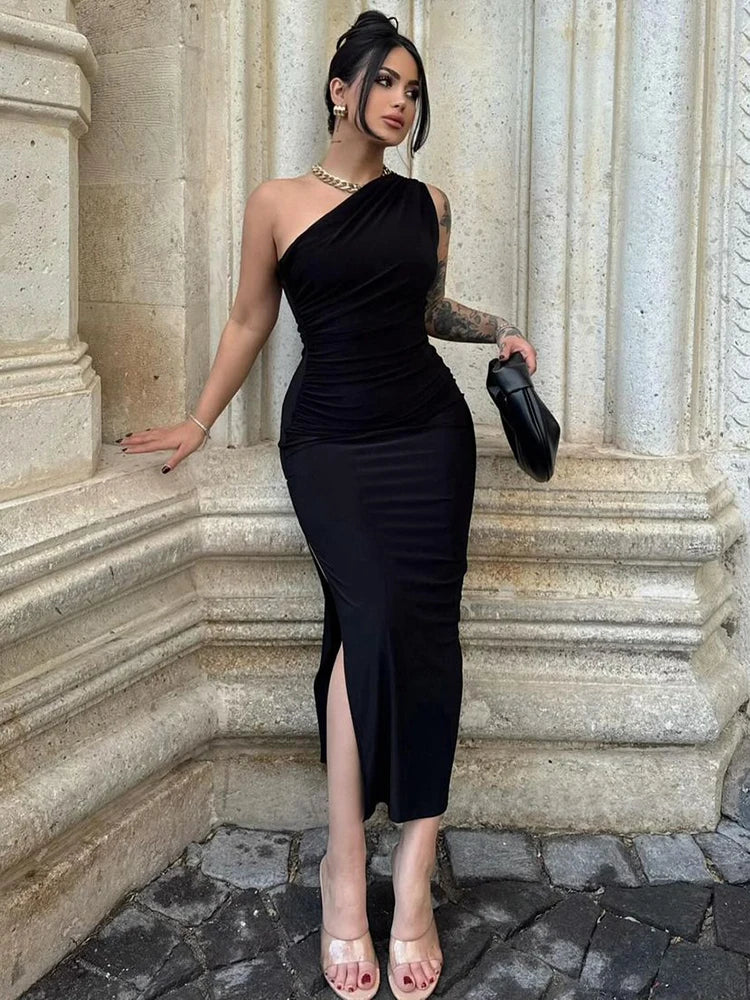 ๐ค Sexy Black Sleeveless Maxi Dress for Women ๐ โ Backless Slim Fit Party Dress with Side Split | ูุณุชุงู ูุณุงุฆู ุฃุณูุฏ ุทููู ุจุฏูู ุฃูู
ุงู
โ ุชุตู
ูู
ู
ูุดูู ุงูุธูุฑ ู
ุน ุดู ุฌุงูุจู ุฃููู ููู
ูุงุณุจุงุช ูุงูุณูุฑุงุช