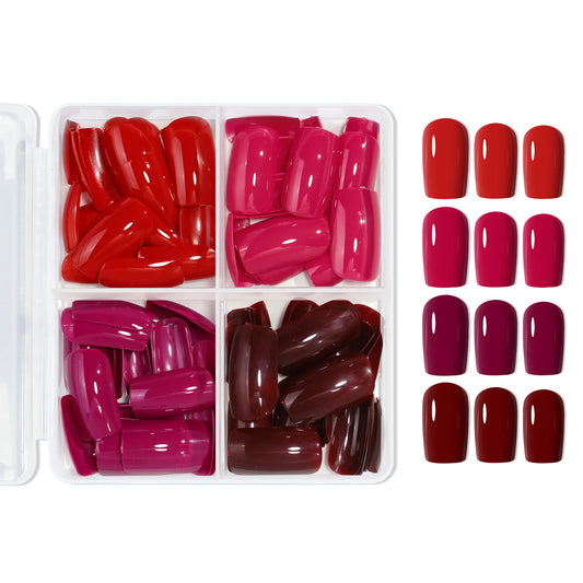 VelvaMatte 4-Color Soft Matte Press-On Nails – Full Coverage Elegance at Your Fingertips | ڤيلفا مات – أظافر صناعية ناعمة بـ ٤ ألوان مطفية لإطلالة أنيقة متكاملة