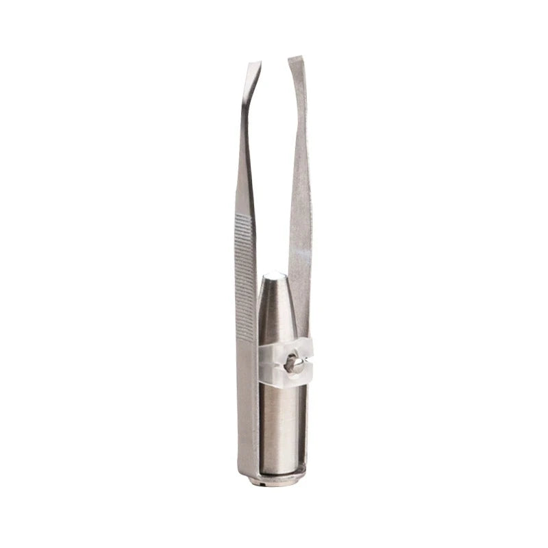 💡 LED Light Tweezer Set – Stainless Steel Beauty Tool | ملقط تجميل بإضاءة LED – أداة ذكية من الستانلس ستيل لإزالة الشعر بدقة