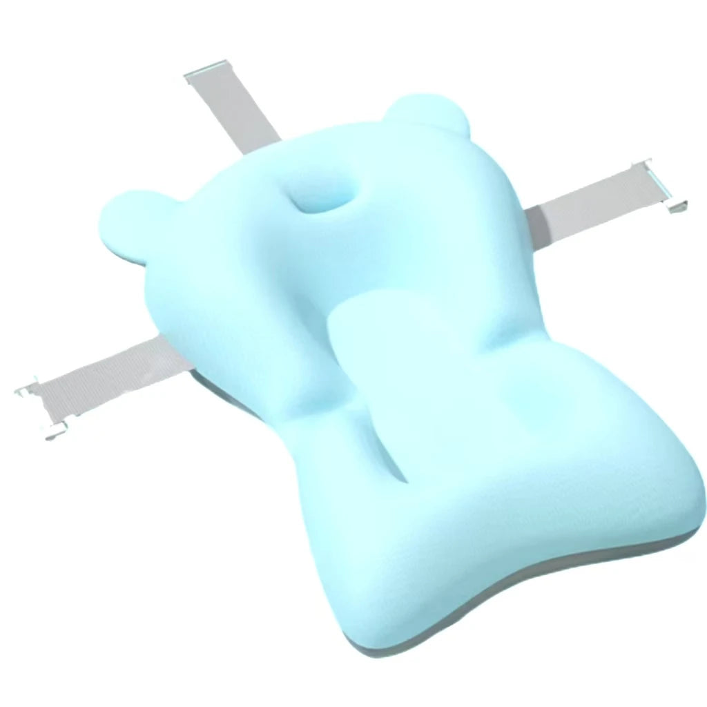 🛁 Baby Bath Support Hammock – Foldable Floating Cushion for Newborn Safety | وسادة استحمام للأطفال حديثي الولادة – شبك أمان قابل للطي وثابت داخل الحوض