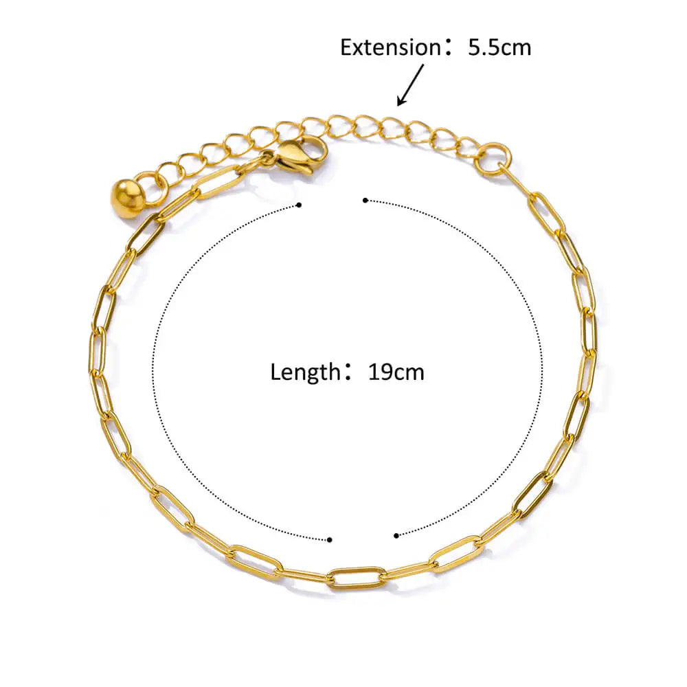 ✨ Ocean Animal Anklet – Gold Stainless Steel Beach Foot Jewelry 🔷 خلخال بسلسلة حيوانات البحر – ستانلس ستيل ذهبي لإطلالة صيفية أنيقة للنساء