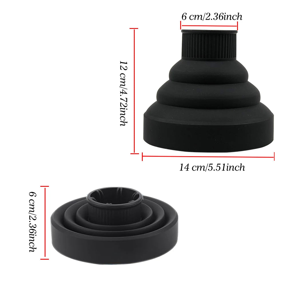 Universal Silicone Hair Diffuser Attachment – Curl-Enhancing Dryer Cover for Styling & Frizz Control | موزّع سيليكون عالمي لتجفيف الشعر المجعد – أداة تصفيف مقاومة للهيشان مناسبة لمعظم مجففات الشعر