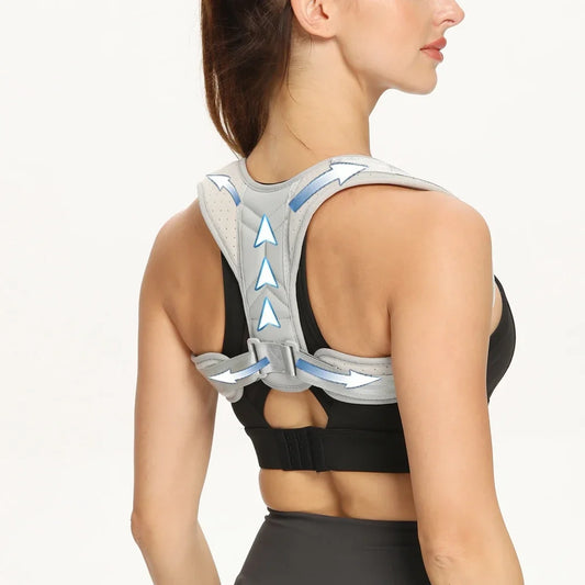 Adjustable Back Posture Correction Belt – Shoulder & Spine Support for Men & Women | حزام تصحيح انحناء الظهر والكتف – لتقويم الجلسة وتحسين الوقفة للرجال والنساء