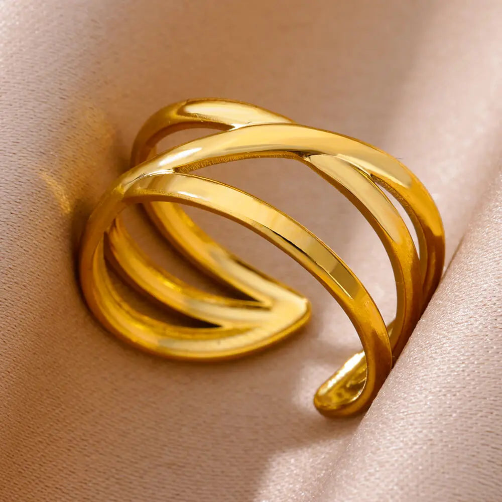 โจ 316L Stainless Steel Gold Rings โ Classic Wedding & Couple Jewelry ๐ท ุฎูุงุชู
ุณุชุงููุณ ุณุชูู 316L ุจููู ุฐูุจู โ ุชุตู
ูู
ูุงุฎุฑ ูููุงุณููู ููุฒูุงู