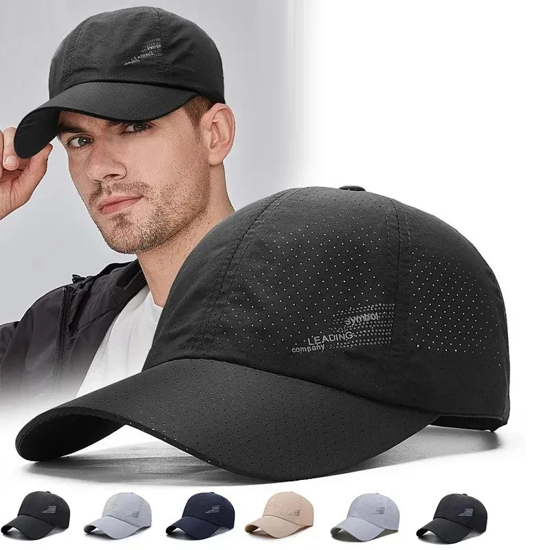 🧢 Quick-Dry Outdoor Sports Sun Cap – Unisex Adjustable Golf & Fishing Hat | قبعة رياضية صيفية سريعة الجفاف – للرجال والنساء – للجولف، الصيد، الجري