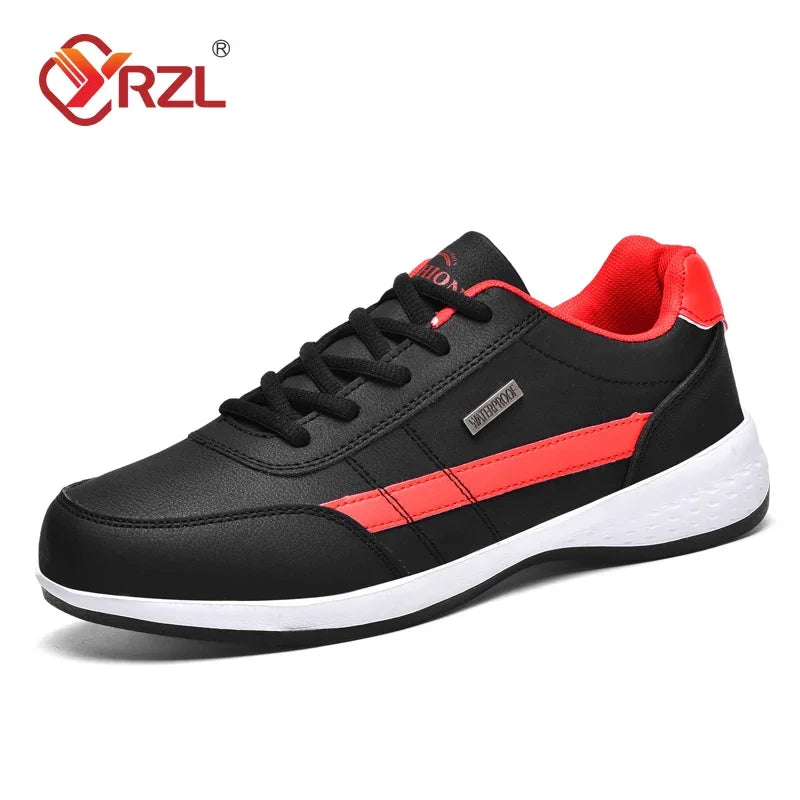 ๐ YRZL Menโs Waterproof Leather Walking Sneakers โ Non-Slip Casual Sports Shoes | ุญุฐุงุก ุฑุฌุงูู ุฑูุงุถู ู
ูุงูู
ููู
ุงุก โ ุฌูุฏ ุฃููู ูู
ุฑูุญ โ ู
ุงูุน ููุงูุฒูุงู