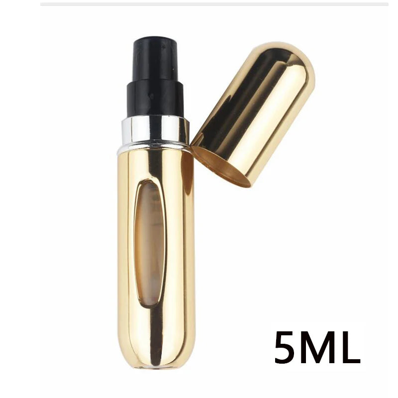5ml Refillable Travel Perfume Bottle – Bottom Refill Spray Container with Press Head for Cosmetics & Liquids | عبوة عطر قابلة لإعادة التعبئة 5 مل – تعبئة من الأسفل مع بخاخ محمول مثالي للسفر والتجميل
