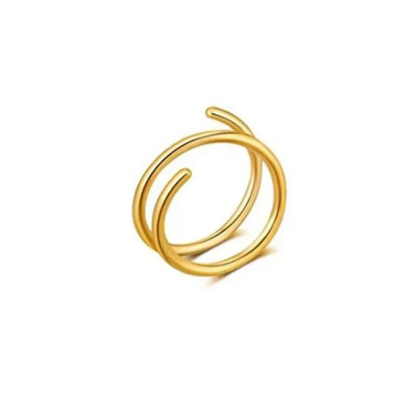 1pc Double Layers Stainless Steel Nose Ring Studs for Women, 20G Hoops Twist Cartilage Tragus Septum Piercings Body Jewelry