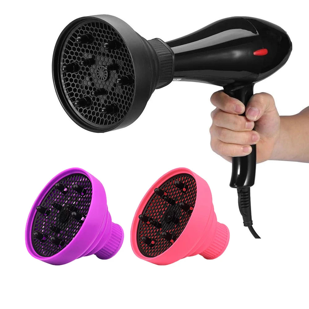Universal Silicone Hair Diffuser Attachment – Curl-Enhancing Dryer Cover for Styling & Frizz Control | موزّع سيليكون عالمي لتجفيف الشعر المجعد – أداة تصفيف مقاومة للهيشان مناسبة لمعظم مجففات الشعر