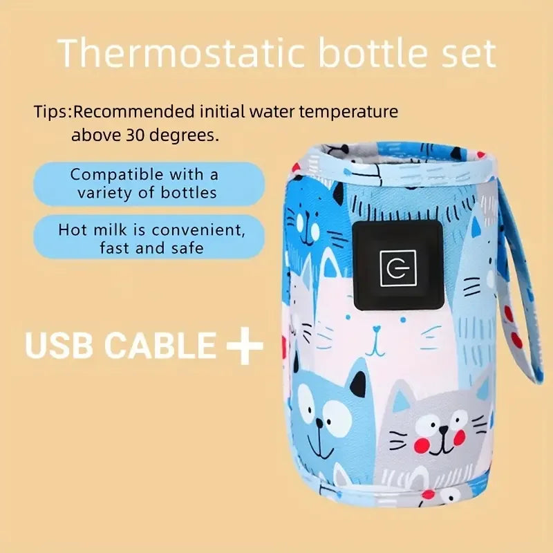 🍼 USB Baby Bottle Warmer Bag – Portable Milk Heater for Travel & Strollers | حقيبة تدفئة زجاجة الحليب USB – سخان محمول للرضع أثناء السفر والتنقل
