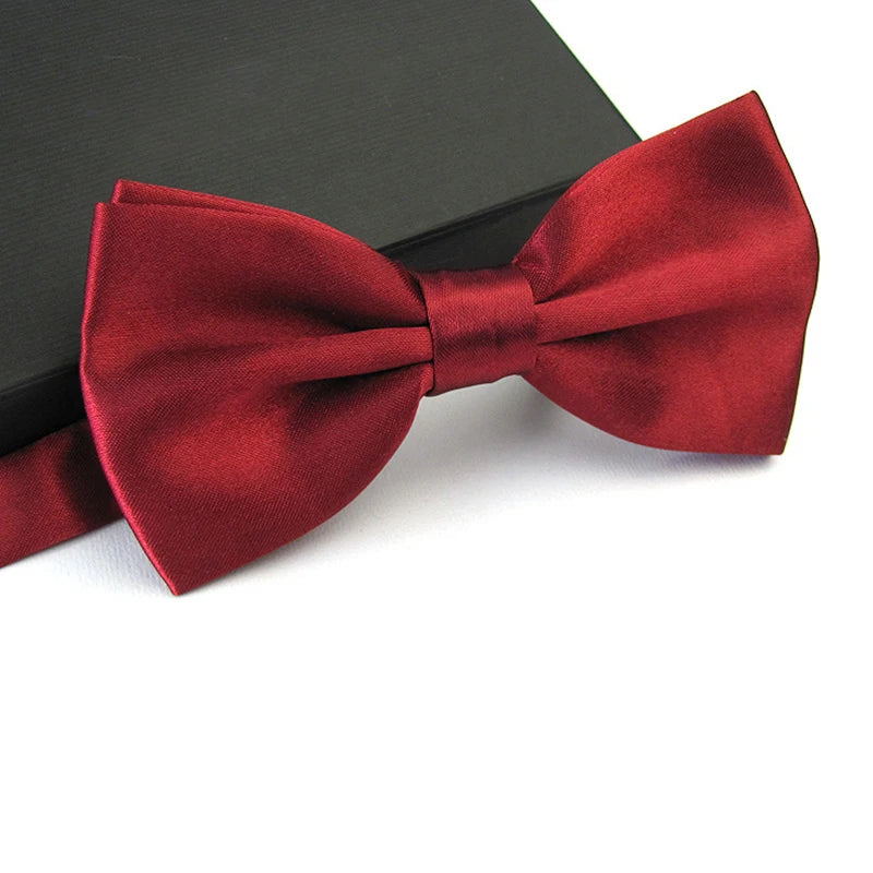 Men’s Classic Satin Bowtie – Adjustable Clip-On Plaid Bow Tie for Weddings & Formal Events | بابيون رجالي كلاسيكي ساتان – قابل للتعديل بتصميم مربعات أنيق للمناسبات الرسمية والحفلات