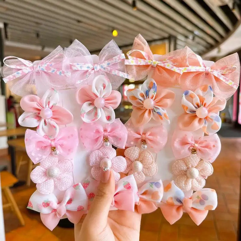 ๐ 10Pcs Baby Girl Hair Clip Set โ Cute Bows, Lace & Flower Hairpins | ุทูู
10 ู
ุดุงุจู ุดุนุฑ ููุจูุงุช โ ูููููุงุชุ ุฏุงูุชููุ ูุฒููุฑ ูููุช ููุฃุทูุงู ูุงููุฏุงูุง
