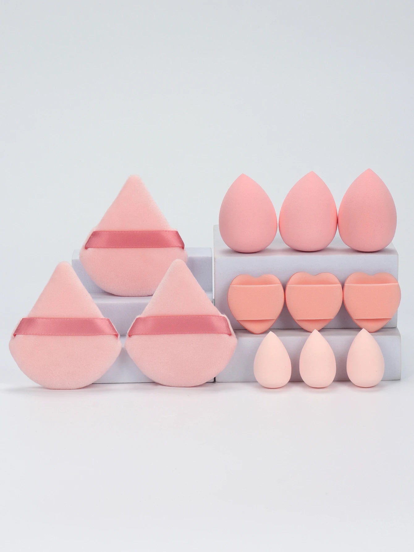 مجموعة إسفنج مكياج شاملة 12 قطعة لجميع الاستخدامات | 12-Piece All-Purpose Makeup Sponge Set