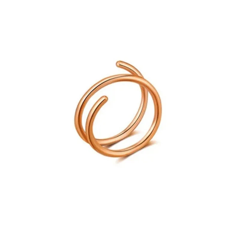 1pc Double Layers Stainless Steel Nose Ring Studs for Women, 20G Hoops Twist Cartilage Tragus Septum Piercings Body Jewelry
