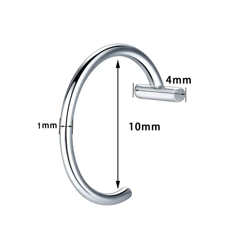 โจ Stainless Steel Fake Nose & Lip Ring โ C Clip Non-Pierced Body Jewelry ๐ท ุญููุฉ ุฃูู ุฃู ุดูุฉ ููู
ูุฉ ู
ู ุงูุณุชุงููุณ ุณุชูู โ ุชุตู
ูู
C ูููุจ ุจุฏูู ุซูุจ ูููุณุงุก