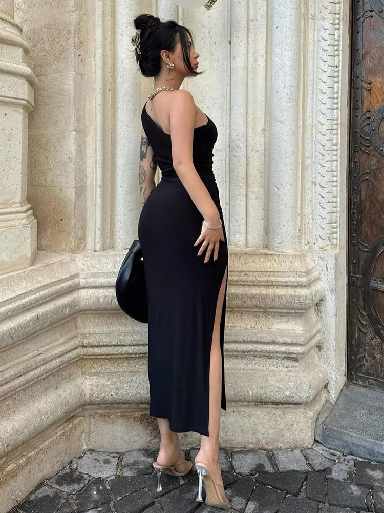 ๐ค Sexy Black Sleeveless Maxi Dress for Women ๐ โ Backless Slim Fit Party Dress with Side Split | ูุณุชุงู ูุณุงุฆู ุฃุณูุฏ ุทููู ุจุฏูู ุฃูู
ุงู
โ ุชุตู
ูู
ู
ูุดูู ุงูุธูุฑ ู
ุน ุดู ุฌุงูุจู ุฃููู ููู
ูุงุณุจุงุช ูุงูุณูุฑุงุช