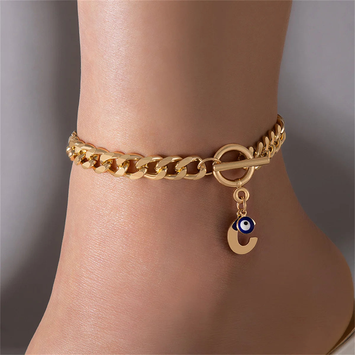 ✨ Turkish Evil Eye Tassel Anklet – Bohemian Lucky Foot Jewelry for Women 🔷 خلخال شرابة بوهيمي بعين الحسود التركية – إكسسوار حظ أنيق للقدم للنساء