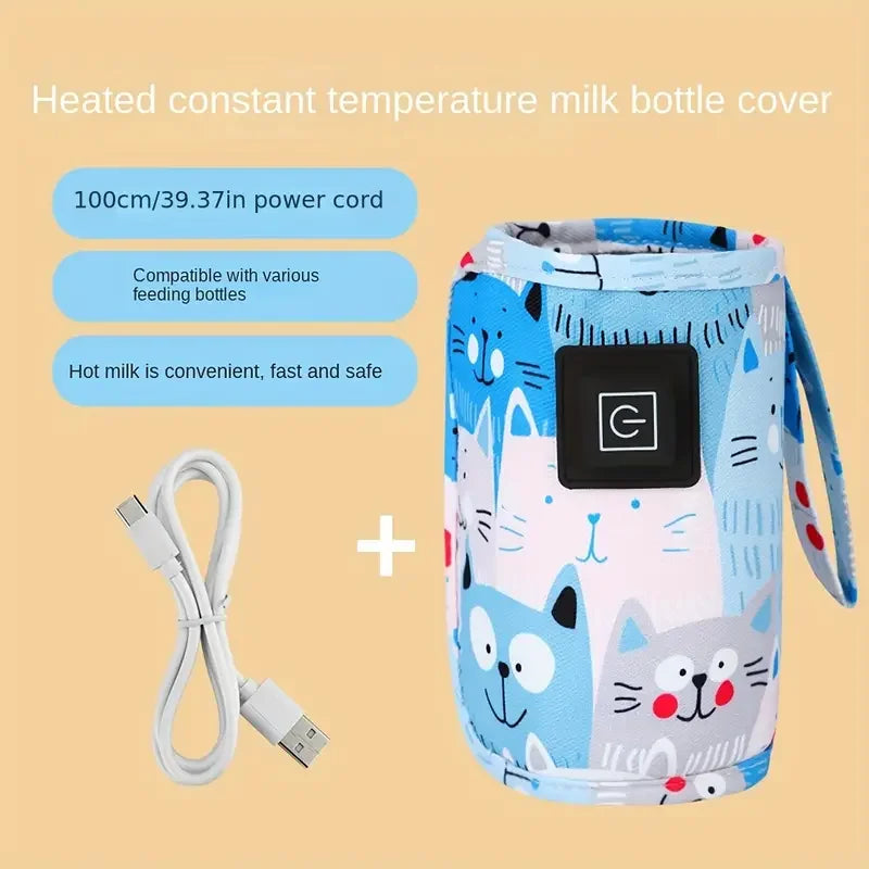 🍼 USB Baby Bottle Warmer Bag – Portable Milk Heater for Travel & Strollers | حقيبة تدفئة زجاجة الحليب USB – سخان محمول للرضع أثناء السفر والتنقل
