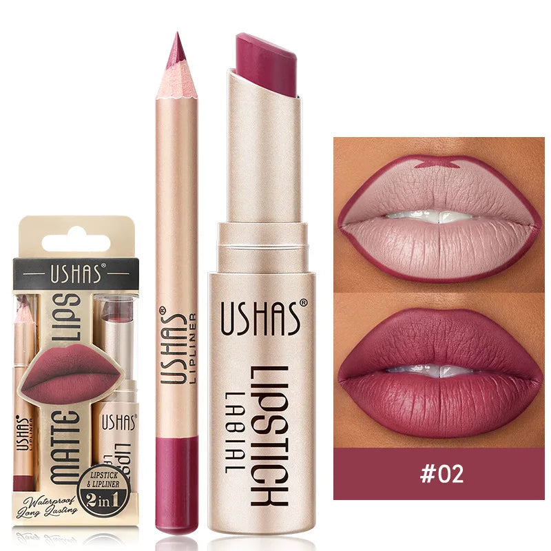 ๐ USHAS 12-Color Matte Lipstick & Lip Liner Set โ Long-Lasting Nude & Red Combo | ุทูู
USHAS ุฃุญู
ุฑ ุดูุงู + ููู
ุชุญุฏูุฏ (12 ููู) โ ู
ุทูู ูุซุงุจุช โ ููุฏ & ุฃุญู
ุฑ