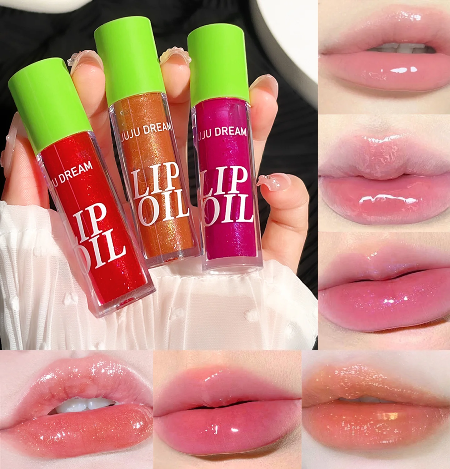 Mirror Shine Water Gloss – Long-Lasting, Moisturizing Transparent Lip Plumper | قلوس شفاه لامع بتأثير الزجاج – مرطّب، يدوم طويلًا، شفاف ويمنح الشفاه امتلاء طبيعي