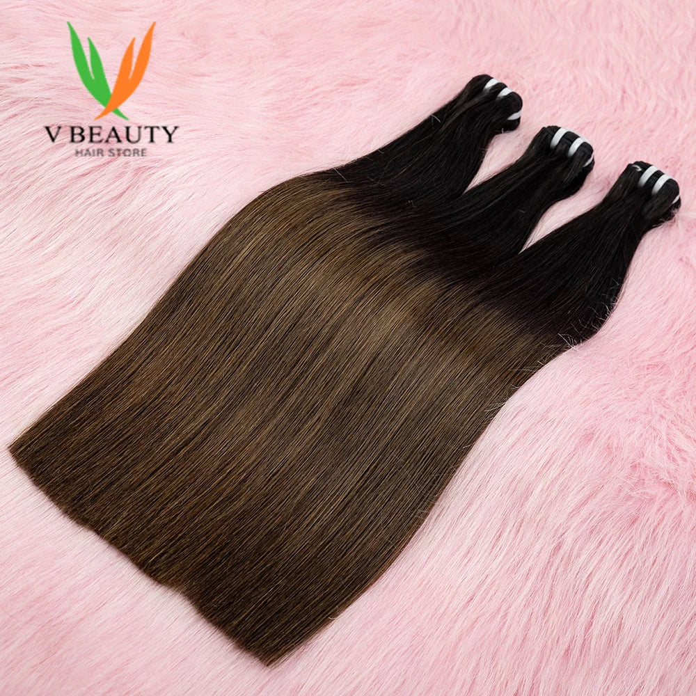 ✨ V Beauty Honey Color Virgin Hair Bundles – 16A Bone Straight Double Weft 🔷 خصلات شعر طبيعي خام بلون العسل – فردي مستقيم، مزدوج النسج من نوع 16A، غير معالج