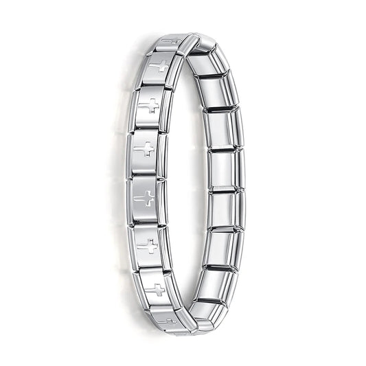 ✨ Hapiship Italian Elastic Charm Bracelet – 9mm Stainless Steel Fashion Bangle 🔷 سوار تشارم مرن إيطالي للنساء من هابي شيب – عرض 9 ملم ستانلس ستيل أنيق