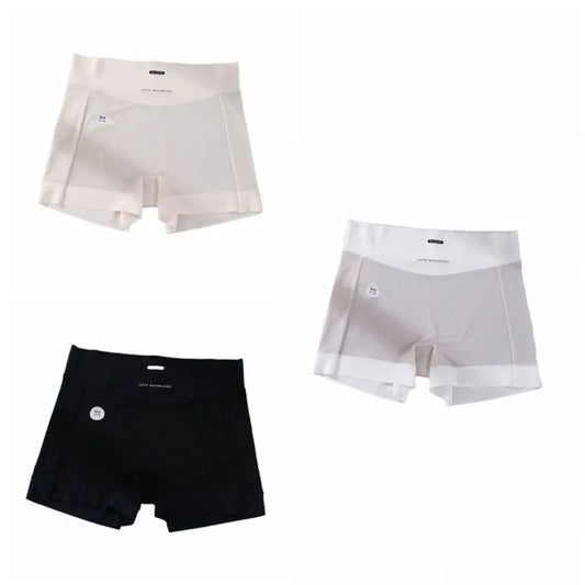 Women’s Thin Ice Silk Panties – Simple Large Size Briefs with Cotton Crotch & Anti-Glare Design | شورت نسائي بسيط من الآيس سيلك – ببطانة قطنية ومقاسات كبيرة