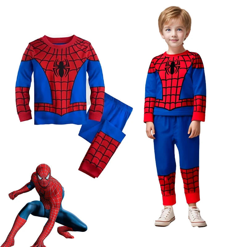๐ธ๏ธ Spiderman Superhero Kids Pajama Set โ Long Sleeve Cosplay Sleepwear | ุทูู
ุจูุฌุงู
ุง ุฃุทูุงู ุณุจุงูุฏุฑู
ุงู โ ุจูู
ุทููู ูููุณุจูุงู ููู
ููุฃููุงุฏ ูุงูุจูุงุช