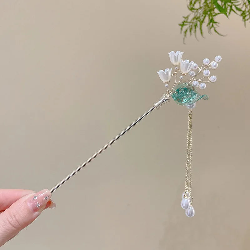 โจ Elegant Chinese Style Flower Tassel Hairpin โ Romantic Alloy Hair Accessory ๐ท ุฏุจูุณ ุดุนุฑ ุฃููู ุจุทุฑุงุฒ ุตููู ุชูููุฏู โ ู
ุฒูู ุจุฒููุฑ ูู
ุนููุงุช ุฑูู
ุงูุณูุฉ ู
ู ุงูู
ุนุฏู