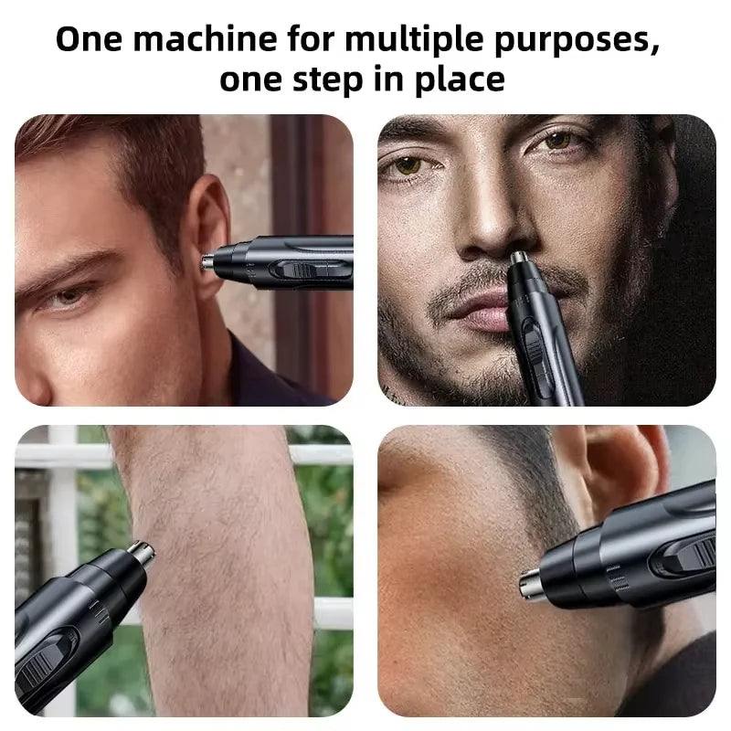 Powerful Electric Nose & Ear Hair Trimmer – High Torque Motor, Low Noise for Men & Women | ماكينة تشذيب شعر الأنف والأذن الكهربائية – محرك قوي وصوت منخفض للرجال والنساء