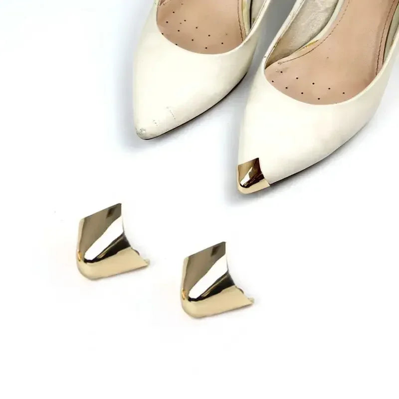 Women’s High Heel & Flat Shoe Metal Toe Cap – Leather Tip Protector Accessory Against Kicks & Wear | غطاء معدني لحماية مقدمة الحذاء النسائي – واقٍ للجلد ضد الخدوش والاحتكاك للكعب العالي والأحذية المسطحة