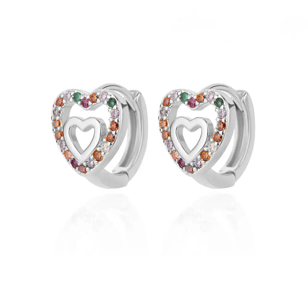 ✨ Hollow Zircon Heart Earrings – Gold Stainless Steel Wedding Jewelry 🔷 أقراط قلب مجوفة مرصعة بالزركون – ستانلس ستيل ذهبي فاخر للنساء والمناسبات