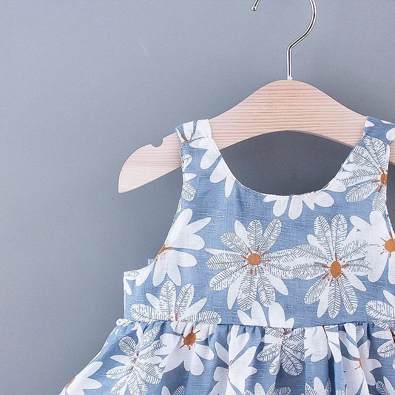 ๐ Summer Floral Princess Dress for Girls 0-3 Years ๐ โ Sweet Everyday Dress with Bow | ูุณุชุงู ุตููู ู
ุฒุฎุฑู ุจุงูุฒููุฑ ููุจูุงุช ู
ู ุนู
ุฑ 0-3 ุณููุงุช โ ูุณุชุงู ุฃู
ูุฑุฉ ูุงุนู
ู
ุน ูููููุฉ